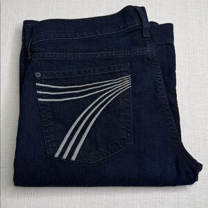 7 For All Mankind Dark Blue Flare Jeans